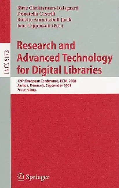 Cover of Research and Advanced Technology for Digital Libraries
