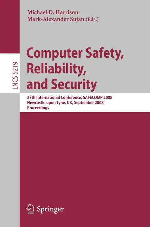 Cover of Computer Safety, Reliability, and Security