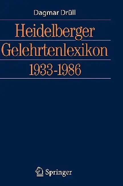 Cover of Heidelberger Gelehrtenlexikon 1933-1986