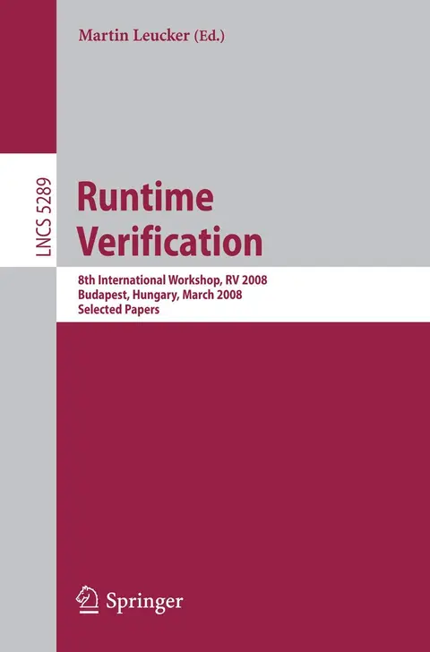 Cover of Runtime Verification