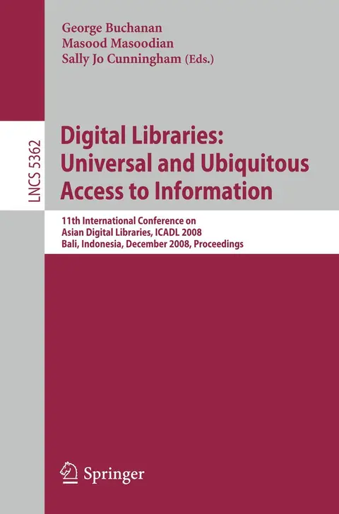 Cover of Digital Libraries