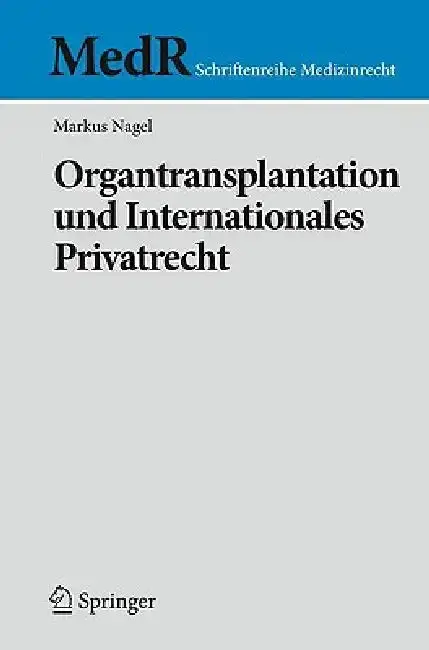 Cover of Organtransplantation Und Internationales Privatrecht