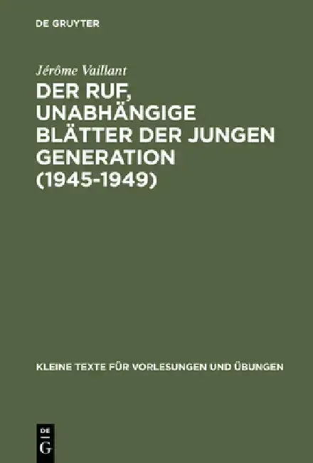 Cover of Der Ruf, unabhängige Blätter der jungen Generation (1945-1949)