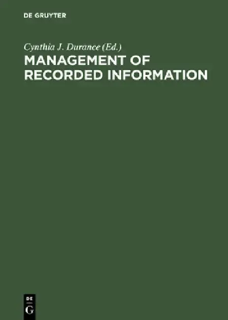Cover of Management of Recorded Information