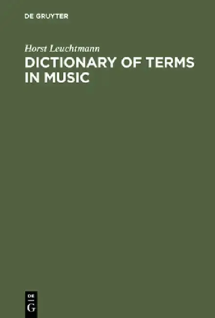 Cover of Dictionary of Terms in Music / Wörterbuch Musik