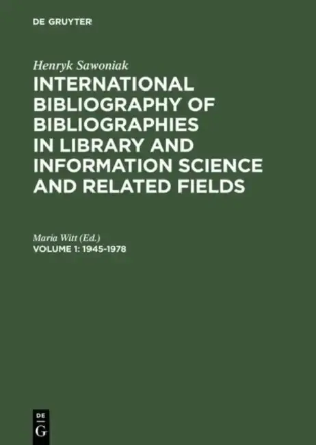 Cover of International Bibliography of Bibliographies in Libraries and Information Science