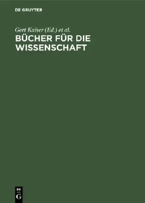 Cover of Bücher Für Die Wissenschaft
