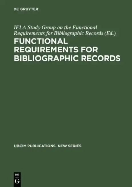 Cover of Functional Requirements for Bibliographic Records