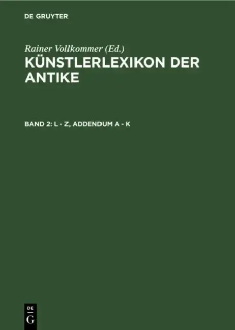 Cover of L - Z, Addendum A - K