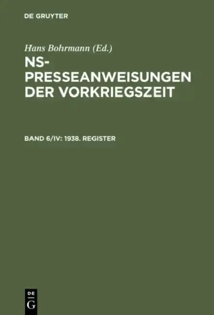 Cover of 1938. Register