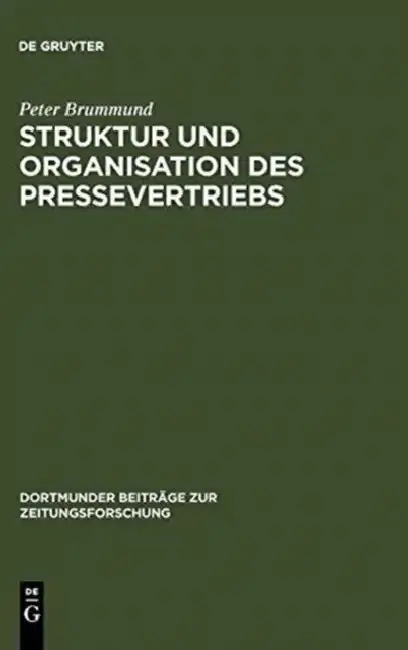 Cover of Struktur und Organisation des Pressevertriebs