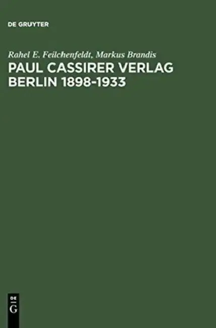 Cover of Paul Cassirer Verlag Berlin 1898-1933