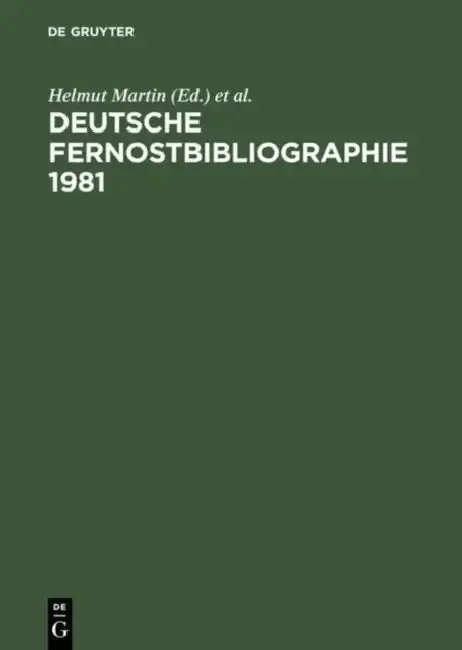 Cover of Deutsche Fernostbibliographie 1981