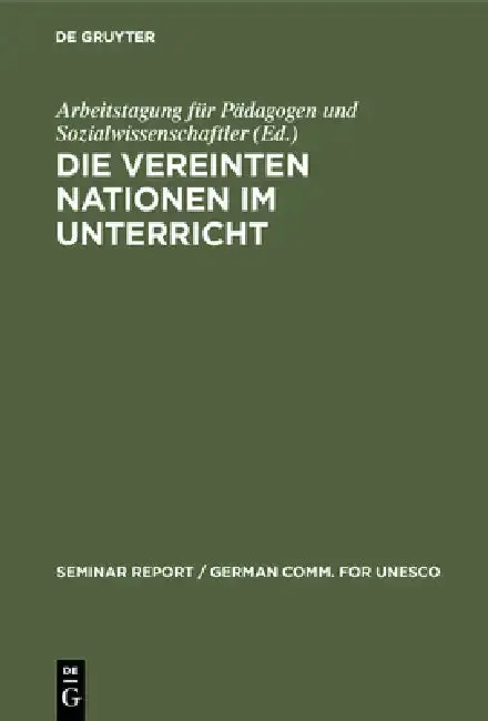 Cover of Die Vereinten Nationen Im Unterricht