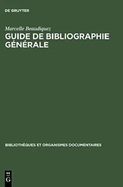 Cover of Guide de Bibliographie générale