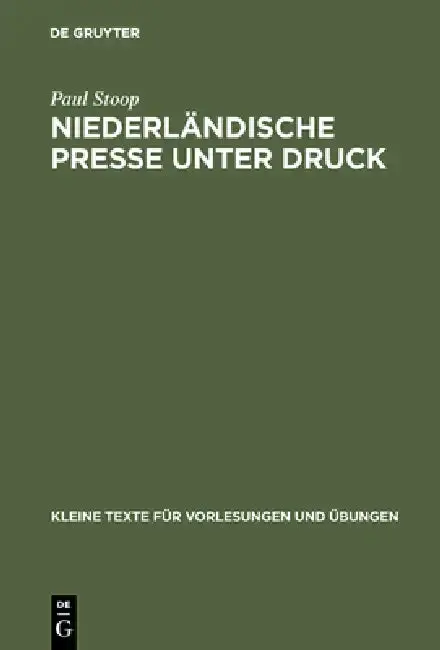 Cover of Niederländische Presse unter Druck