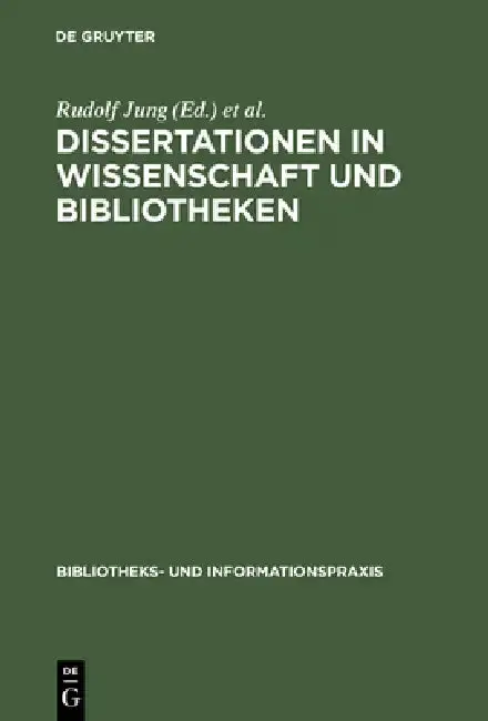 Cover of Dissertationen in Wissenschaft und Bibliotheken