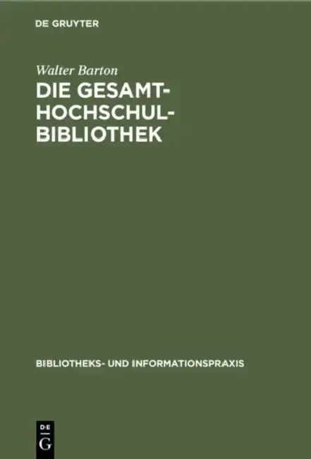 Cover of Die Gesamthochschulbibliothek