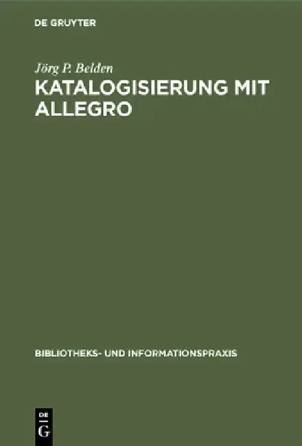 Cover of Katalogisierung mit Allegro