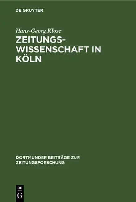 Cover of Zeitungswissenschaft in Köln