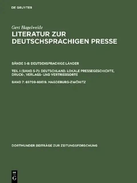Cover of 69709-80619. Magdeburg-Zwönitz