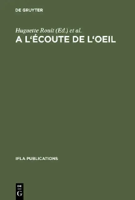Cover of A l'écoute de l'oeil