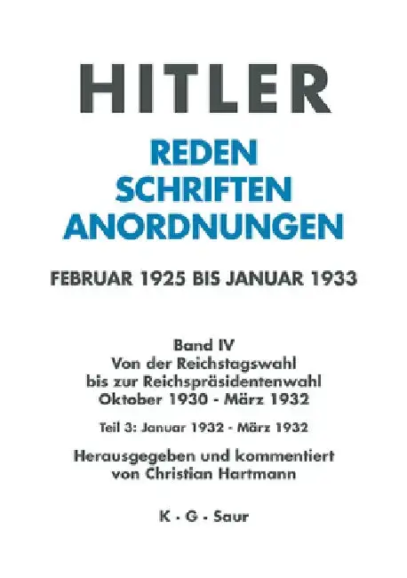 Cover of Januar Bis März 1932