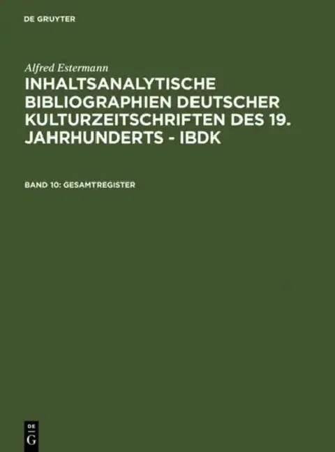 Cover of Gesamtregister