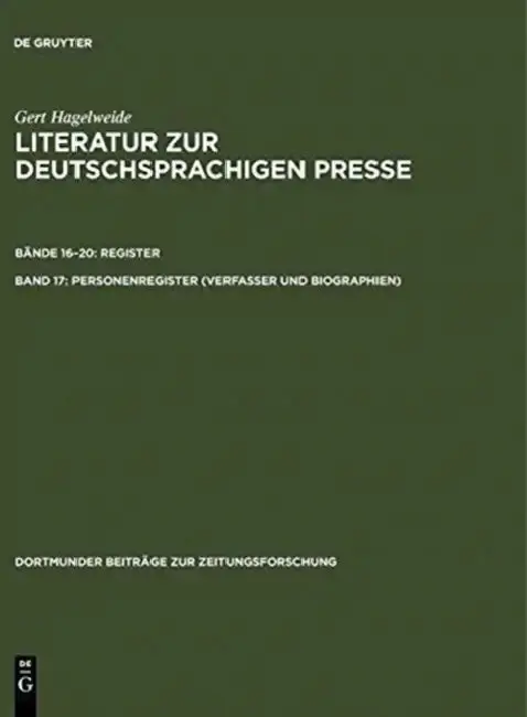 Cover of Personenregister (Verfasser Und Biographien )