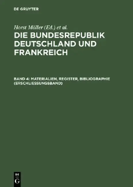 Cover of Materialien, Register, Bibliographie (Erschließungsband)