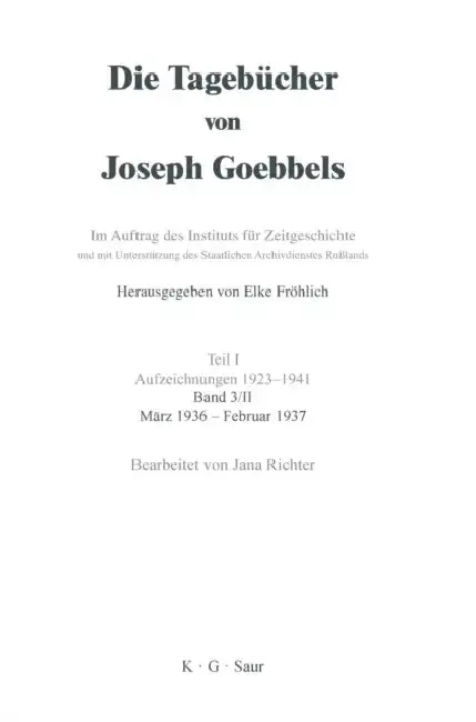 Cover of März 1936 - Februar 1937