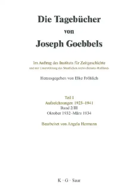 Cover of Oktober 1932 - März 1934