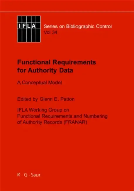 Cover of Functional Requirements for Authority Data