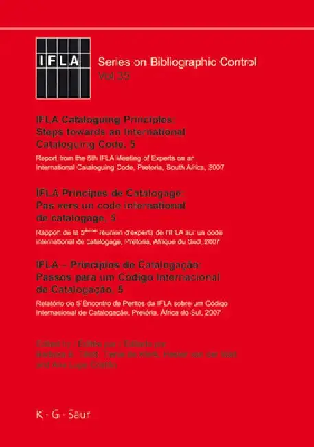 Cover of IFLA Cataloguing Principles