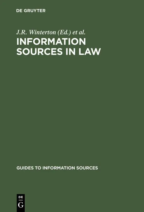 Cover of Information Sources in Law