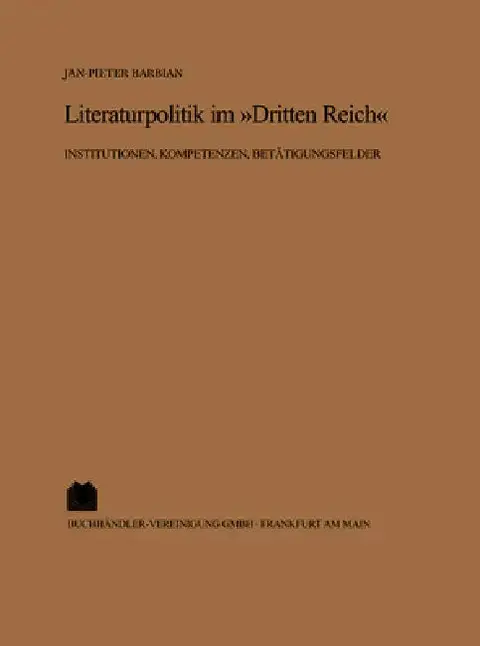 Cover of Literaturpolitik im "Dritten Reich"