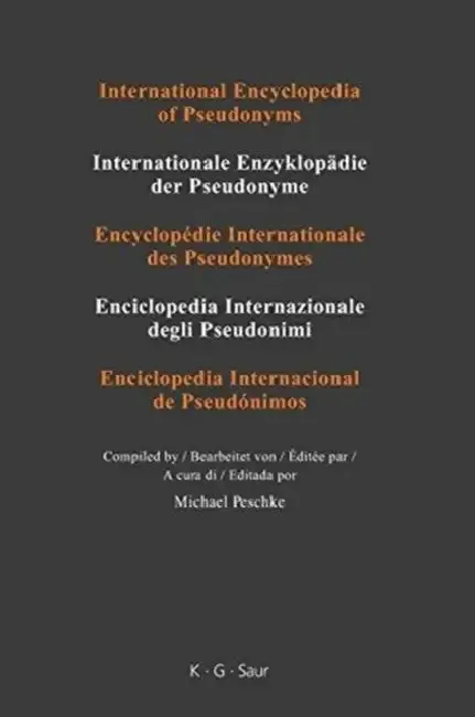 Cover of International Encyclopedia of Pseudonyms