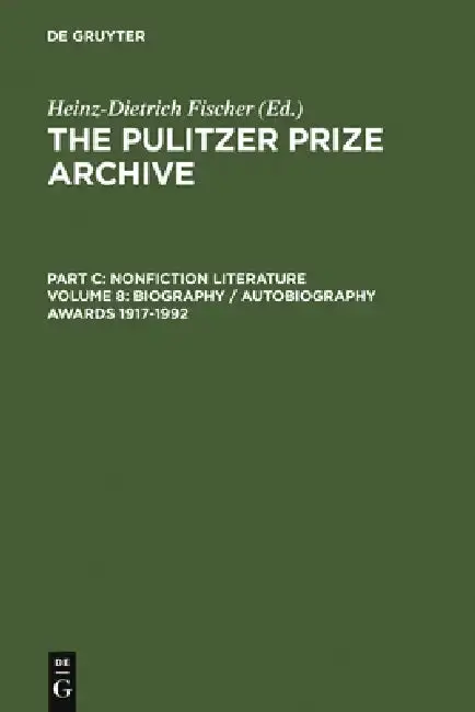 Cover of Biography / Autobiography Awards 1917-1992