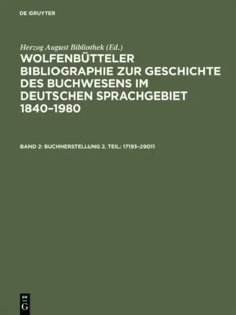 Cover of Buchherstellung