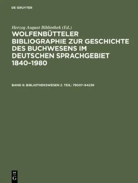 Cover of Bibliothekswesen