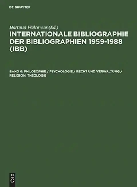Cover of International Bibliography of Bibliographies 1959-1988