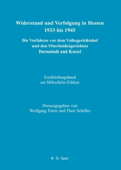 Cover of Erschlieungsband Zur Mikrofiche-Edition