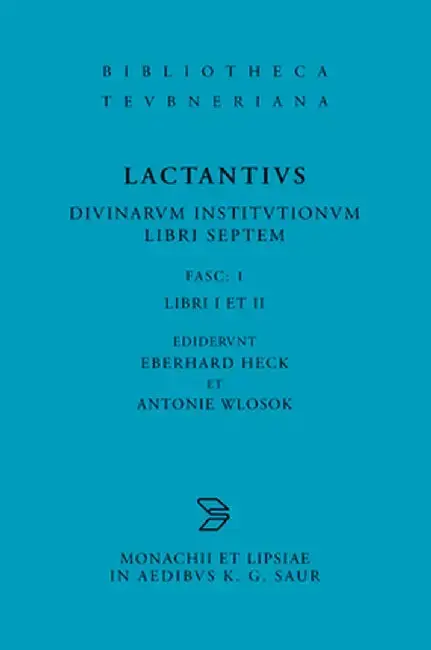 Cover of L. Caelius Firmianus Lactantius
