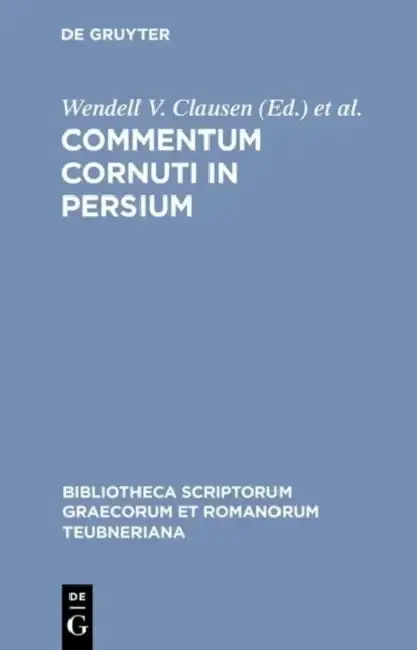 Cover of Commentum Cornuti in Persium