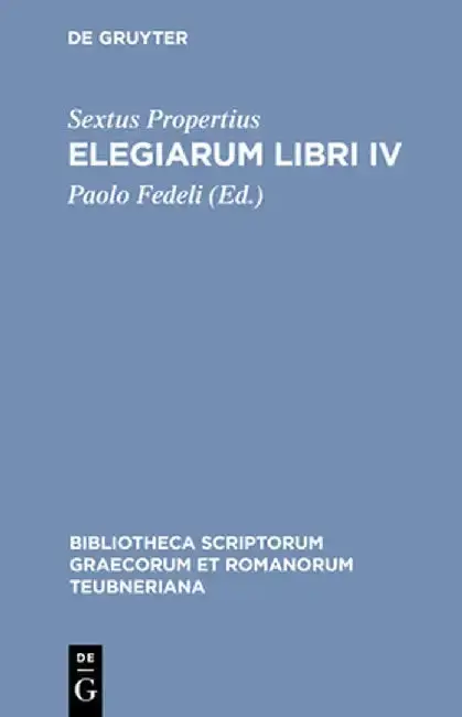 Cover of Elegiarum Libri IV