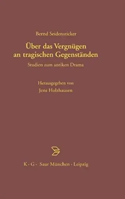 Cover of Über das Vergnügen an tragischen Gegenständen