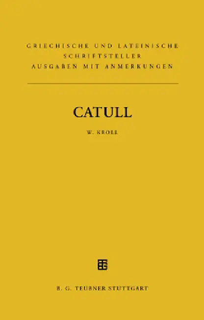Cover of Catull