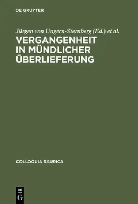 Cover of Vergangenheit in mündlicher Überlieferung