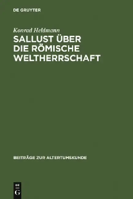 Cover of Sallust über die römische Weltherrschaft