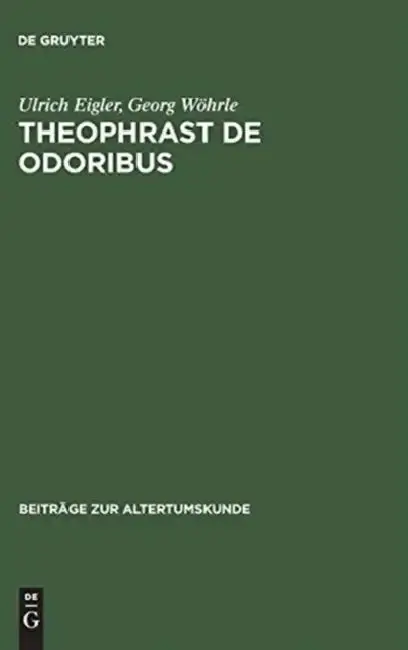 Cover of Theophrast De odoribus
